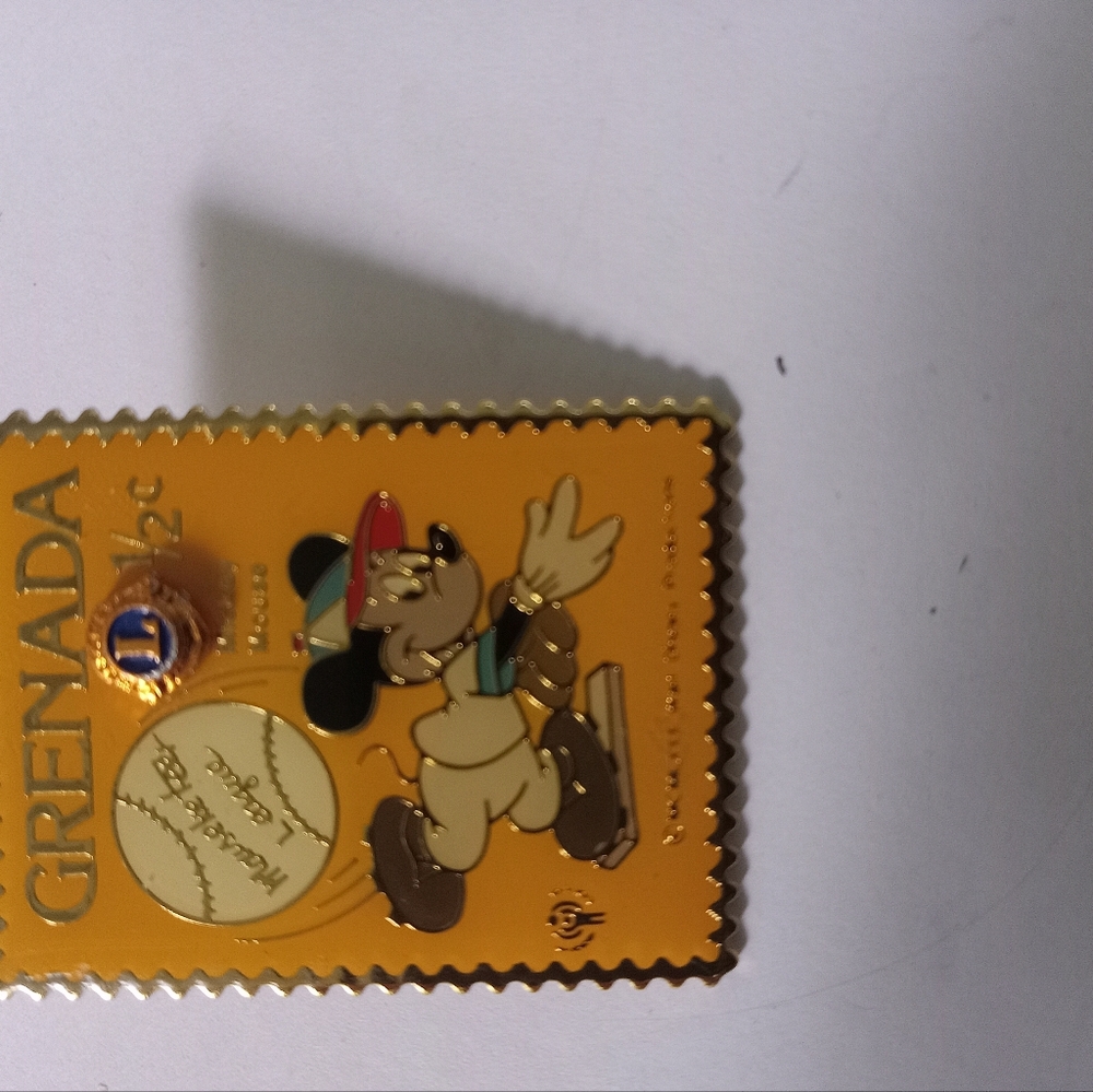 Lions Club Grenada Postage Stamp Usps Mickey Mouse Baseball View 3